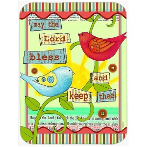 Caroline's Treasures May the Lord Bless You and Keep You Inspirational Glass Cutting Board HTJ19470